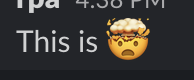 A screenshot from Slack of the message ‘This is ’